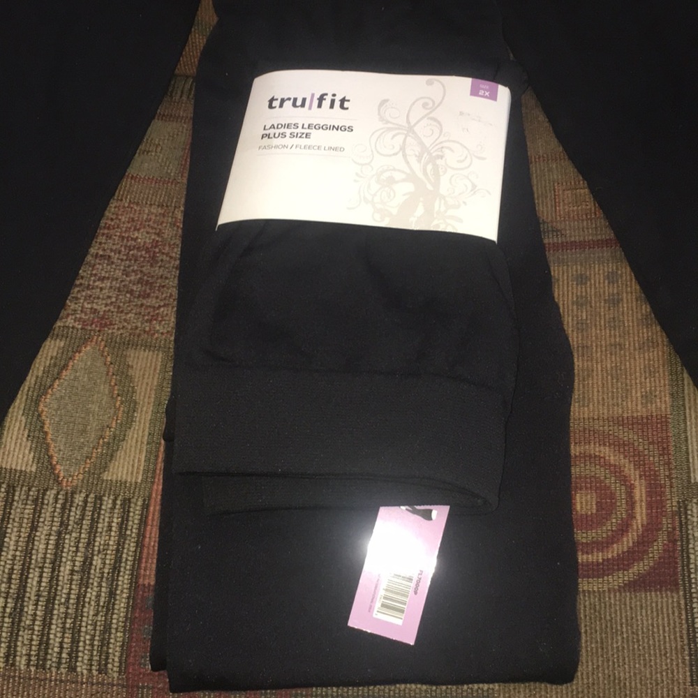 [P4] Tru Fit Ladies (Women) Leggings Plus Size - Picture 2 of 8